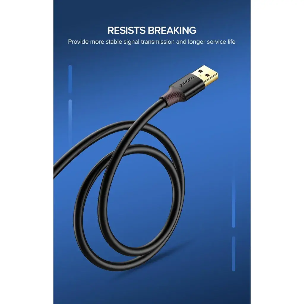 Дата кабель USB 3.0 AM/AF 2.0m US129 Black Ugreen (10373) - фото 5