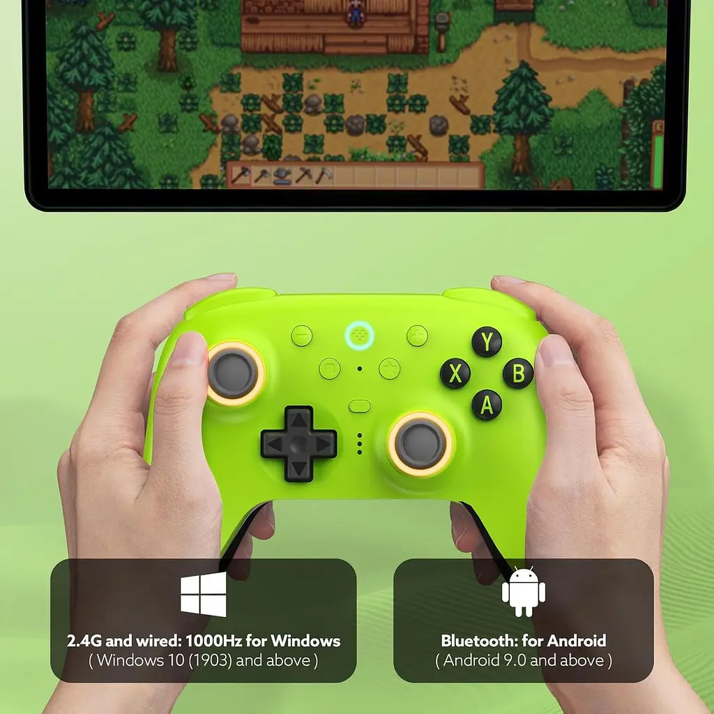 Геймпад 8BitDo Ultimate 2 для Windows і Android, ігровий контролер TMR, Еффект Холла Зелений - фото 7