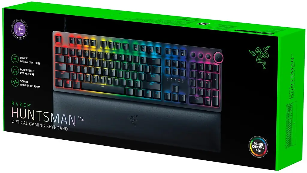 Клавіатура Razer Huntsman V2 Purple Optical Switch USB [RZ03-03931300-R3R1] RU [68047] - фото 6