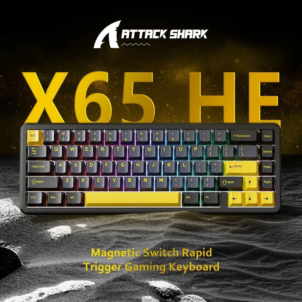 Клавіатура Attack Shark X65 RGB HE Starry Black (AS-6972792470535-SB-UA) [176658] - фото 2