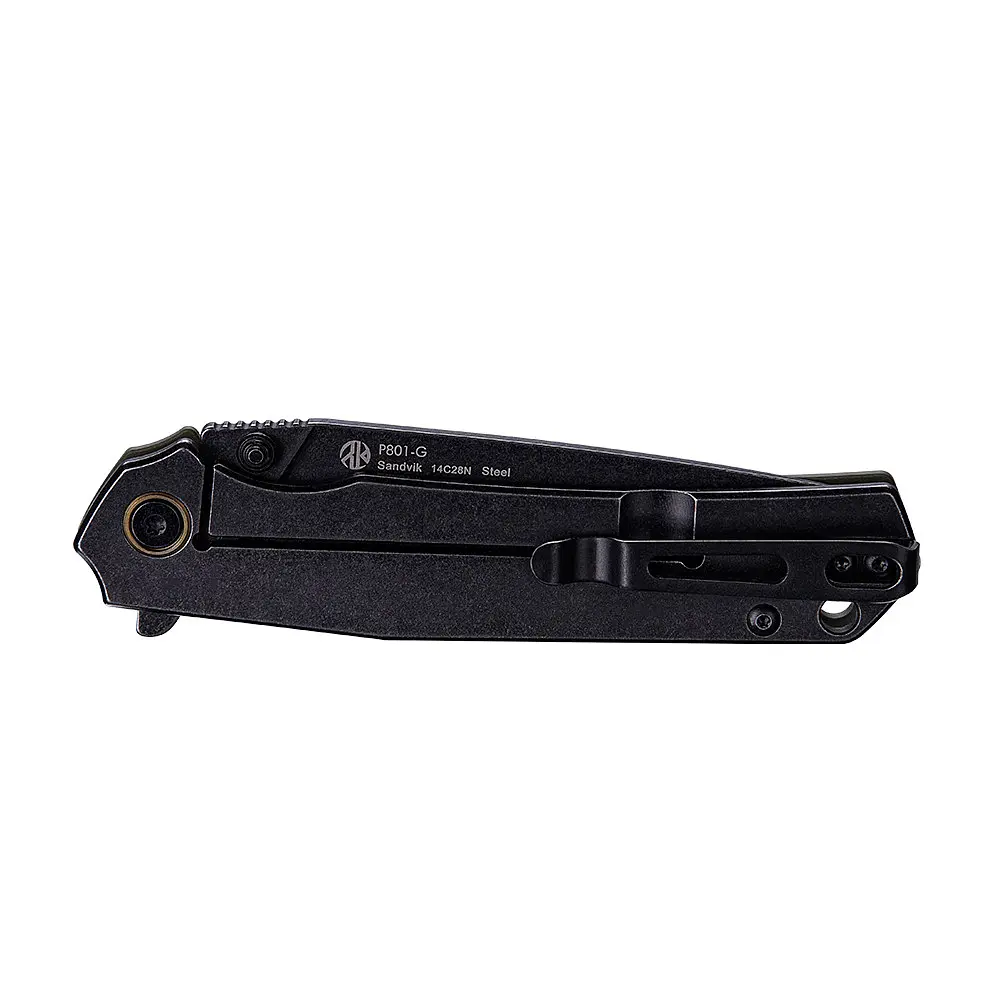 Ніж складаний туристичний Ruike P801-G, (8.6 см) 14C28N/G10 оливковий - фото 9