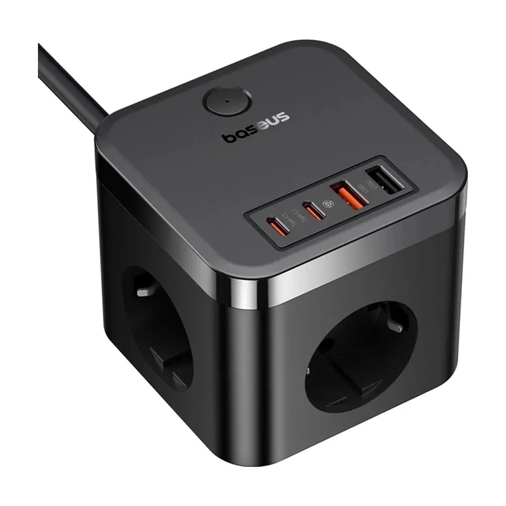 Мережевий фільтр живлення Baseus PowerCombo Cube Power Strip (E00066400117-00) - фото 4