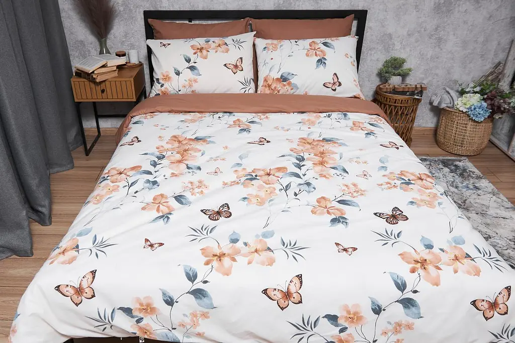 Комплект постельного белья Moon&Star Бязь Gold Люкс Flora King Size 220x240 наволочки 2х70х70 - фото 9