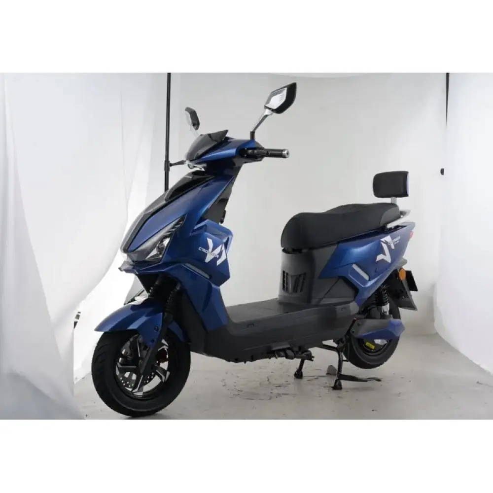 Электроскутер Двухместный Crosser CR23 (2500W, 72V/23Ah) Синий - фото 2