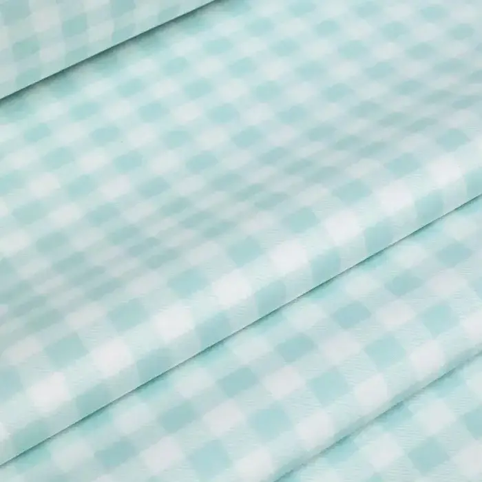 Дитяче простирадло Cosas Mint Check 110х160 см бірюзово-біле (MintCheck_110x160) - фото 7