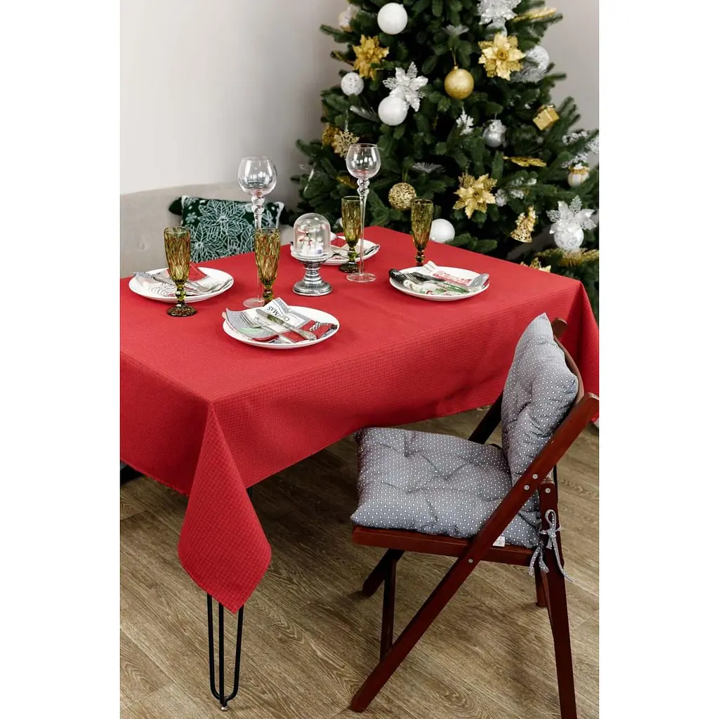 Скатерть Прованс Merry Christmas 220х132 см красная (31472) - фото 7