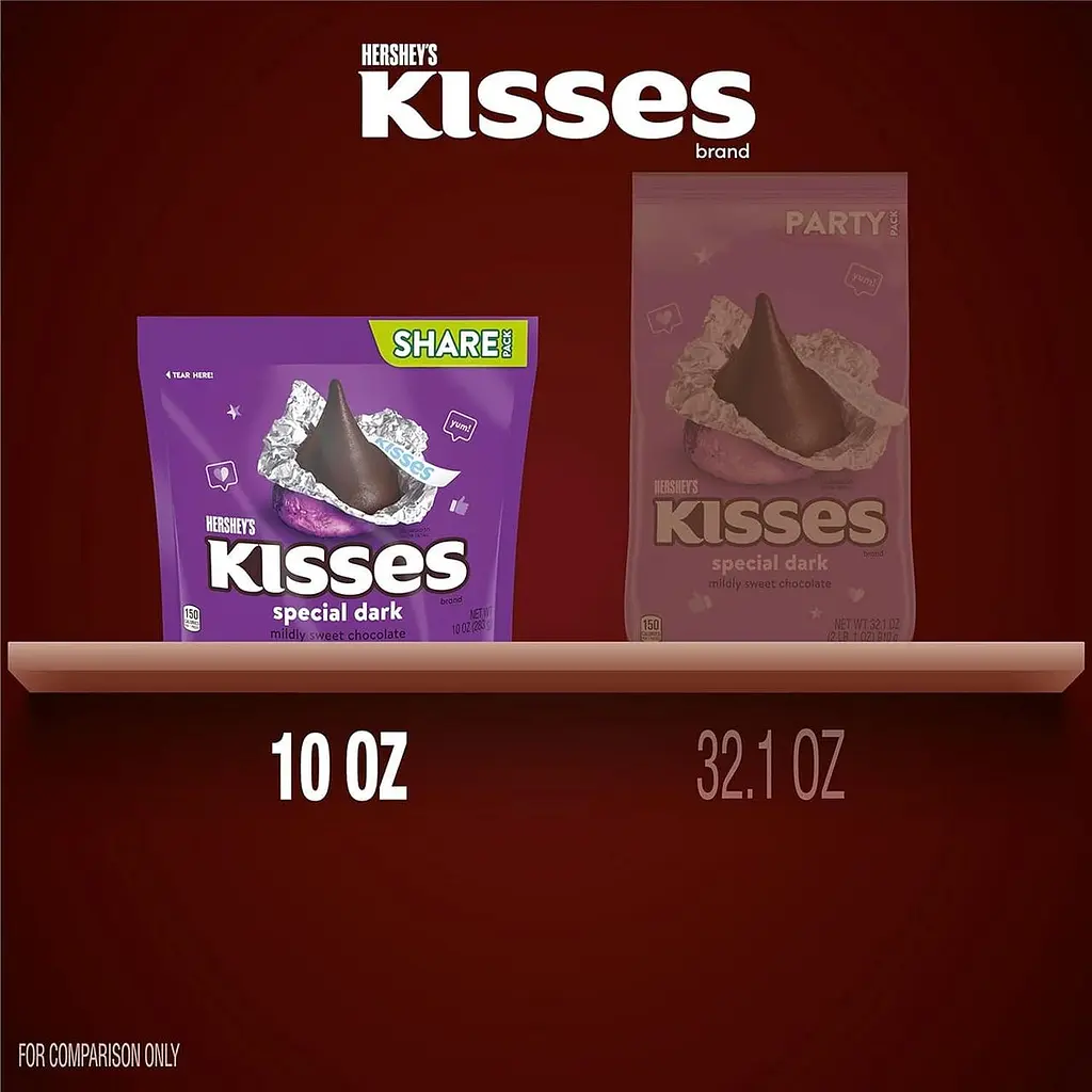 Шоколадні цукерки Hershey's Kisses Special Dark Chocolate Share Pack 246г - фото 7