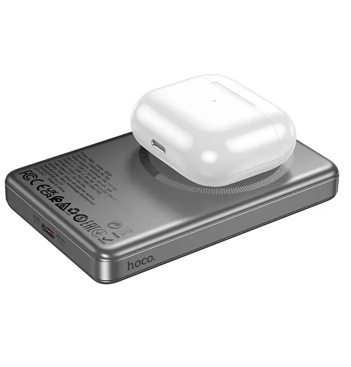 Power Bank Hoco Q26A Joy PD20W magnetic fast charging power bank(10000mAh) Gray - фото 3