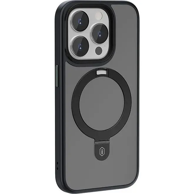 Чохол WiWU Protective Magnetic Alloy Stand Case для Apple iPhone 15 Pro Black [96967] - фото 2