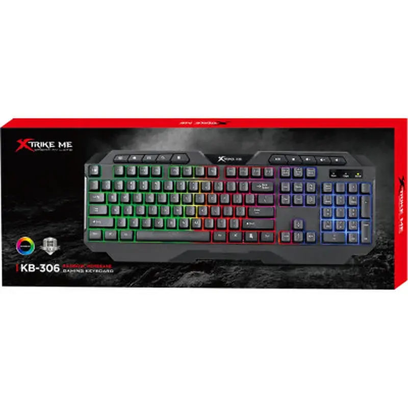 Клавіатура Xtrike ME KB-306 LED USB UA Black (KB-306UA) - фото 7