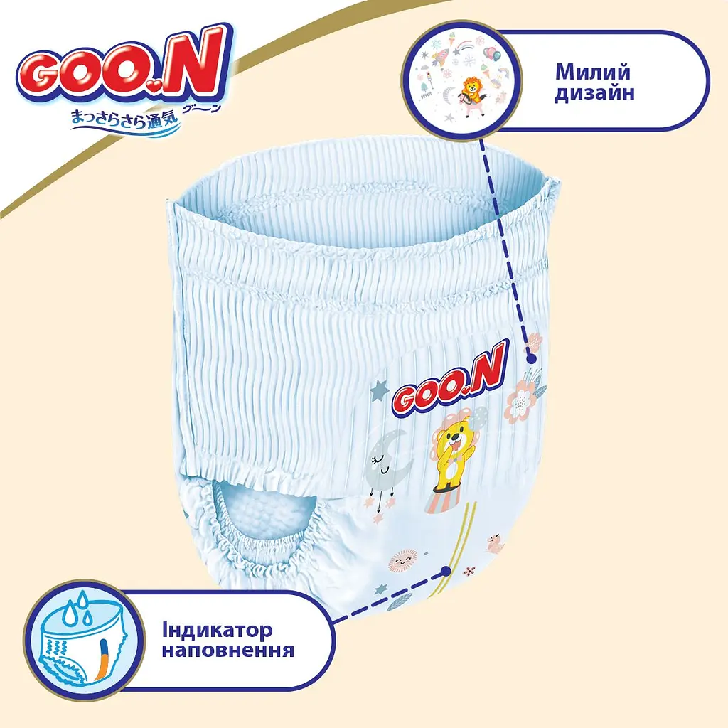 Підгузки-трусики Goo.N Premium Soft 3 (7-12 кг), 100 шт. (2 уп. х 50 шт.) - фото 8