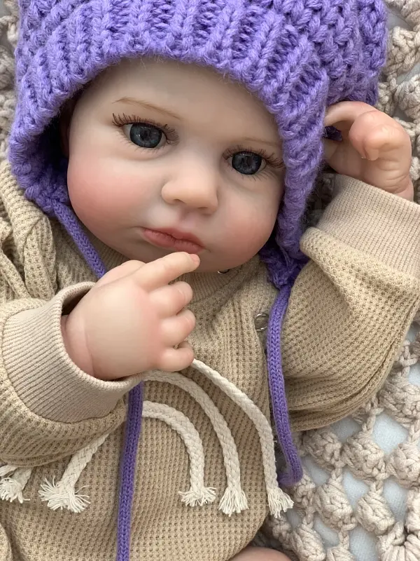 Силіконова колекційна лялька реборн пупс reborn новонароджена дівчинка немовля мені Reborn Dolls det0018809 - фото 4