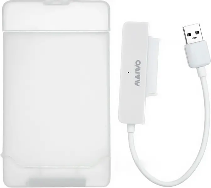 Кишеня зовнішня Maiwo K104-U3S 2.5" USB 3.0 white - фото 5