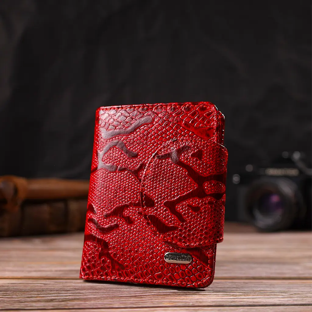 Кожаный женский кошелек Canpellini 9х11.7х1 см acs0025501 - фото 6