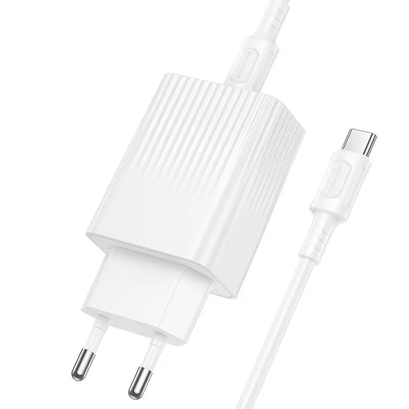 МЗП Borofone BAS73A Source PD20W (1USB-C) + кабель Type-C to Type-C White - фото 4