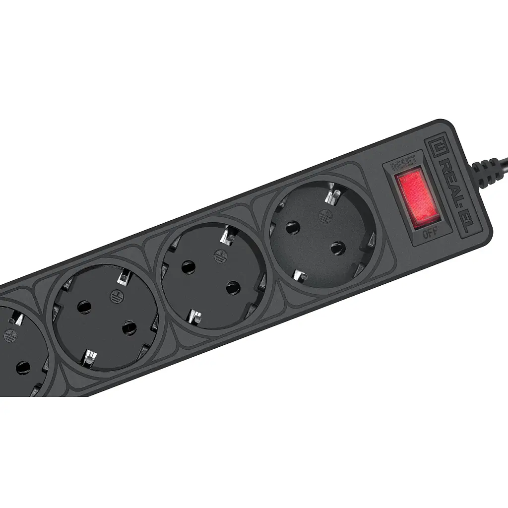 Мережевий фільтр живлення REAL-EL RS-Protect 505, 1.8m, black (EL122300044) - фото 10