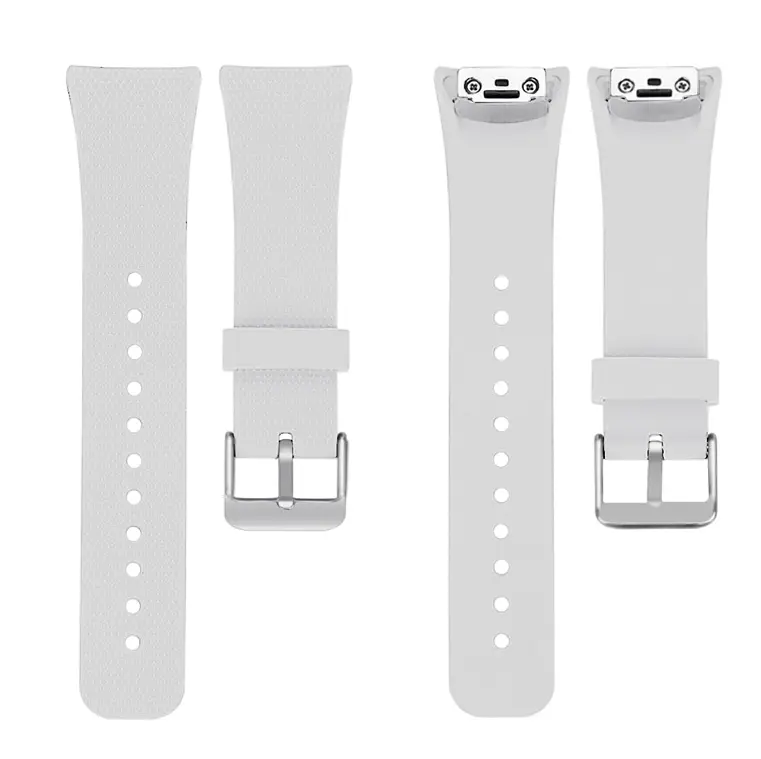 Силіконовий ремінець Primo Classic Shape для Samsung Gear Fit 2/Fit 2 Pro (SM-R360/R365) White - фото 4