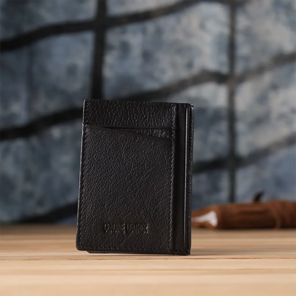 Чоловічий гаманець для карток з натуральної шкіри ST Leather 8х11х0.5 см acs0029622 - фото 9