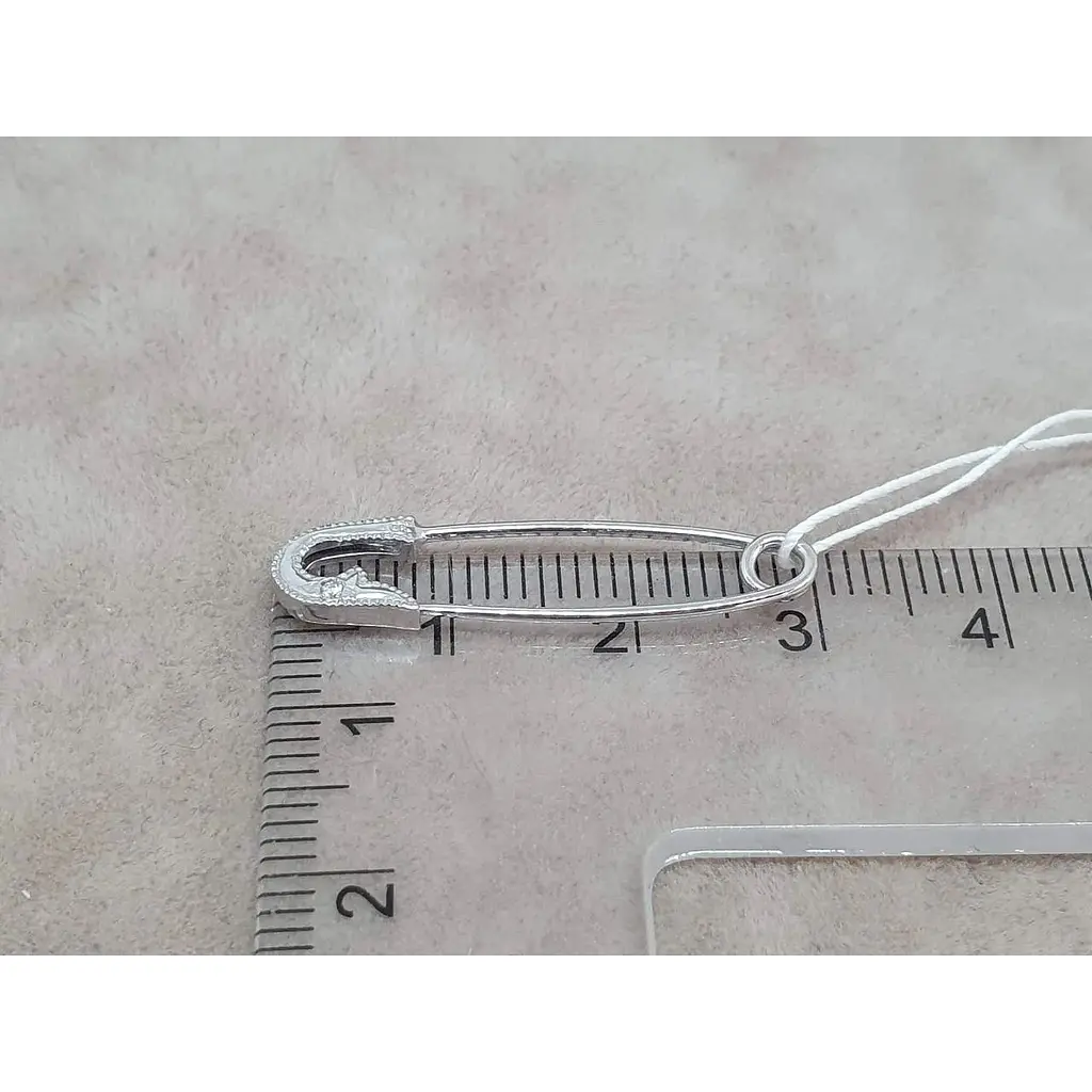 Золота брошка-шпилька Гаразд з діамантом. 3083387Б - фото 3