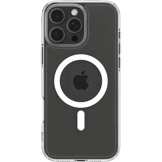Прозрачный чехол Spigen Ultra Hybrid MagSafe White для iPhone 16 Pro (ACS08129) - фото 6