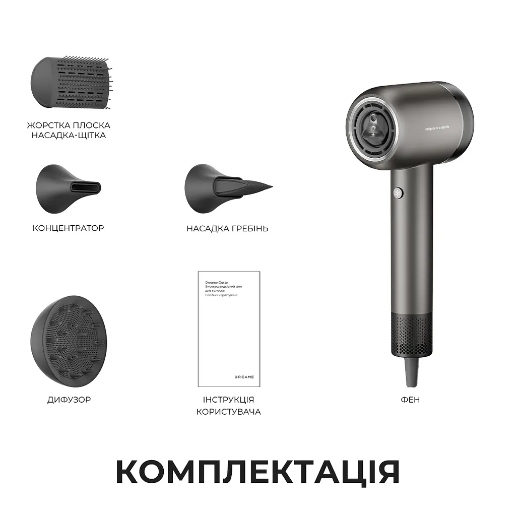 Фен Dreame Gusto SpaceGrey (AHG40A-SG) - фото 14