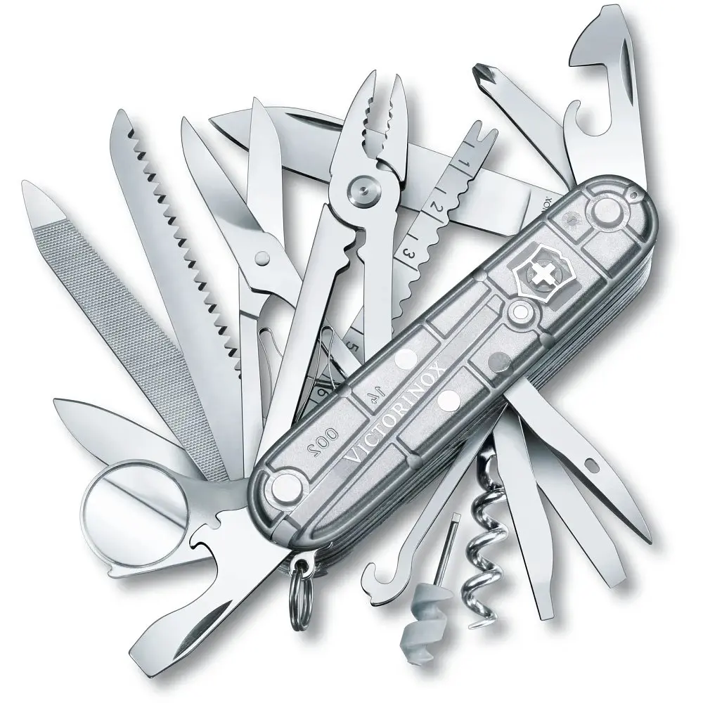Ніж Victorinox Swisschamp 91мм 31функ срібл.прозор