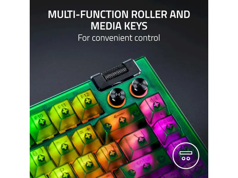 Клавіатура Razer BlackWidow V4 75% Phantom Green Edition (RZ03-05003300-R3M1) - фото 8