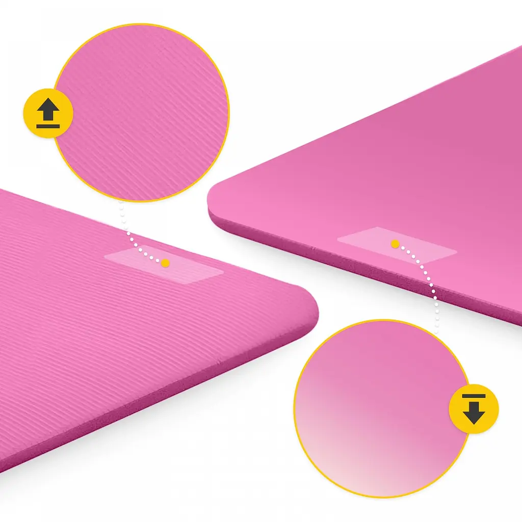 Килимок (мат) спортивний 4FIZJO NBR 180 x 60 x 1.5 см для йоги та фітнесу Pink (P-5905973405669) - фото 7
