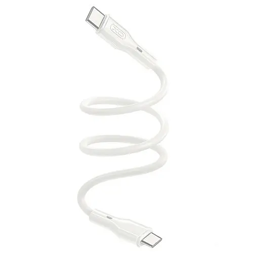 Кабель XO NB-Q231B Rock Series Type-c to Type-C 60W Data Cable Білий - фото 4