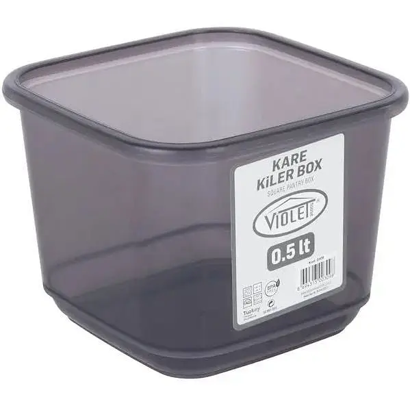 Контейнер для сипучих продуктів Violet House 0.5 л чорний (0309 Transparent Black) - фото 3