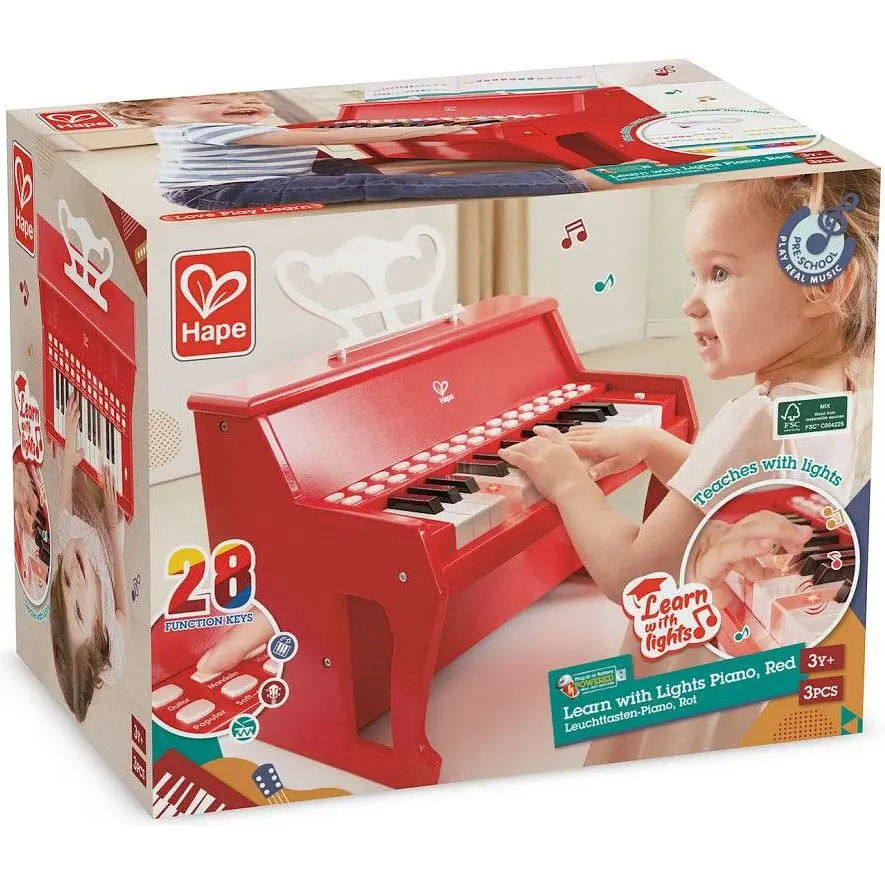 Дитяче піаніно Hape 25 клавіш з підсвіткою червоне (E0628) - фото 7