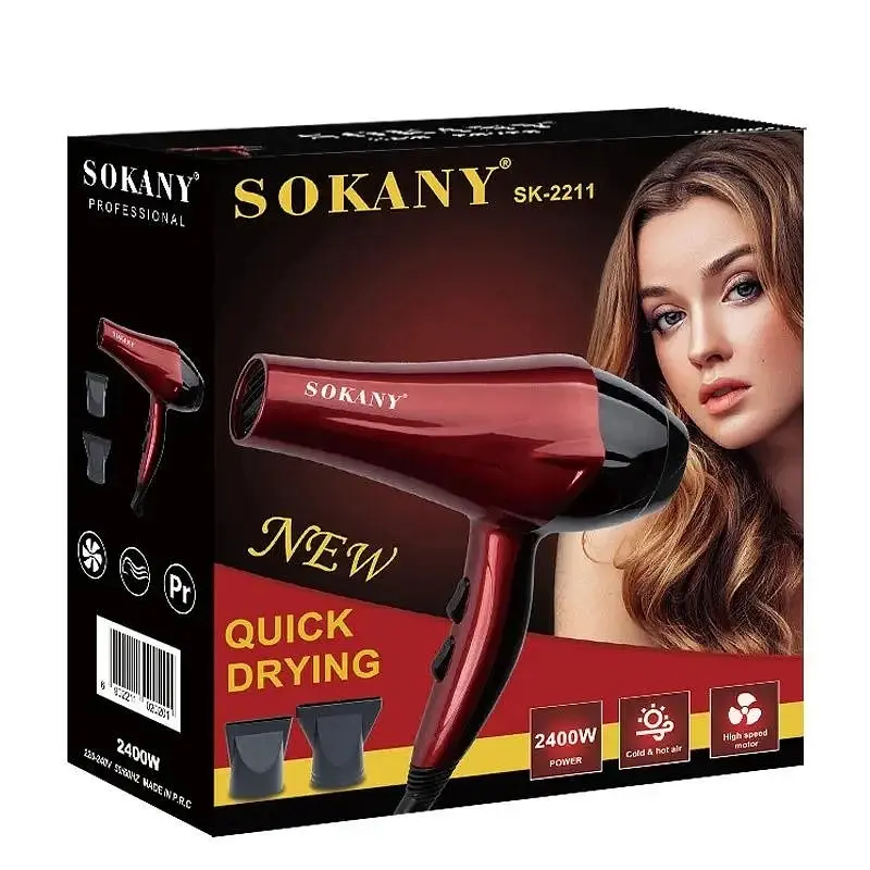 Фен для волосся Sokany SK-2211 потужність 2200 вт 2 температурних режима 2 швидкості - фото 5