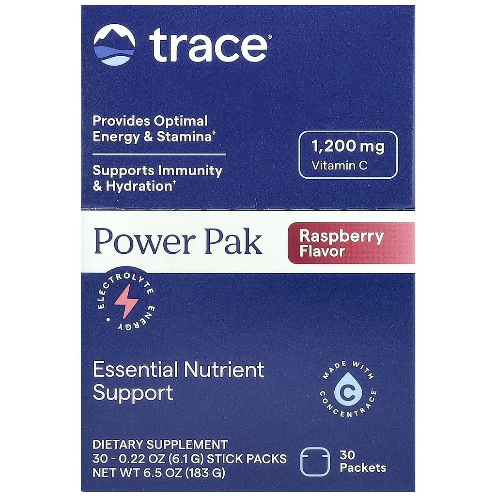 Електроліти Trace Minerals Electrolyte Stamina Power Pak зі смаком малини 183 г (30 шт. х 6.1 г) - фото 2