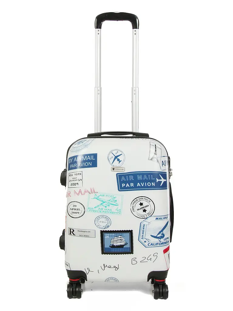 Валіза Малий (S) Полікарбонат під Ручну поклажу Worldline Airtex 809 Stamp 44 л 54x35x23 см Різнобарвний - фото 2