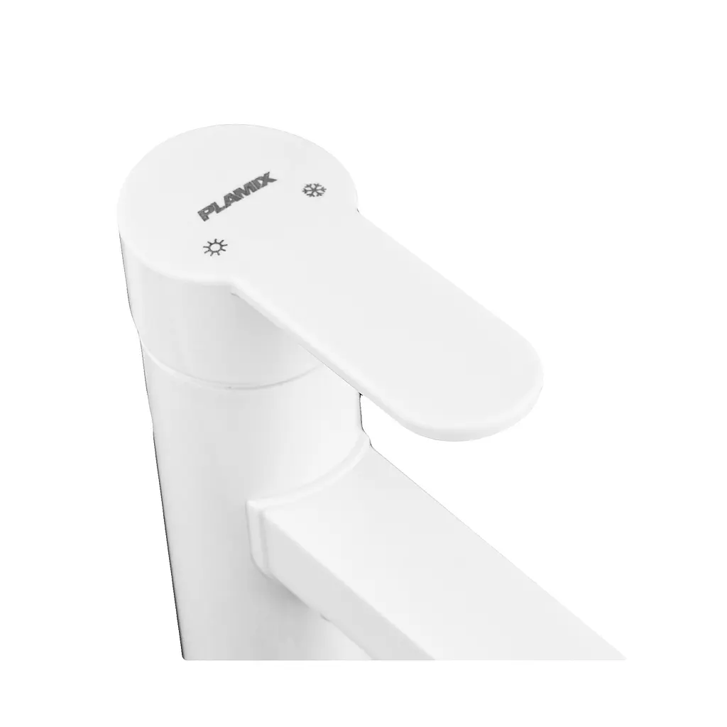 Змішувач для умивальника Plamix RAUL-001-A High White PM0655, Білий - фото 2