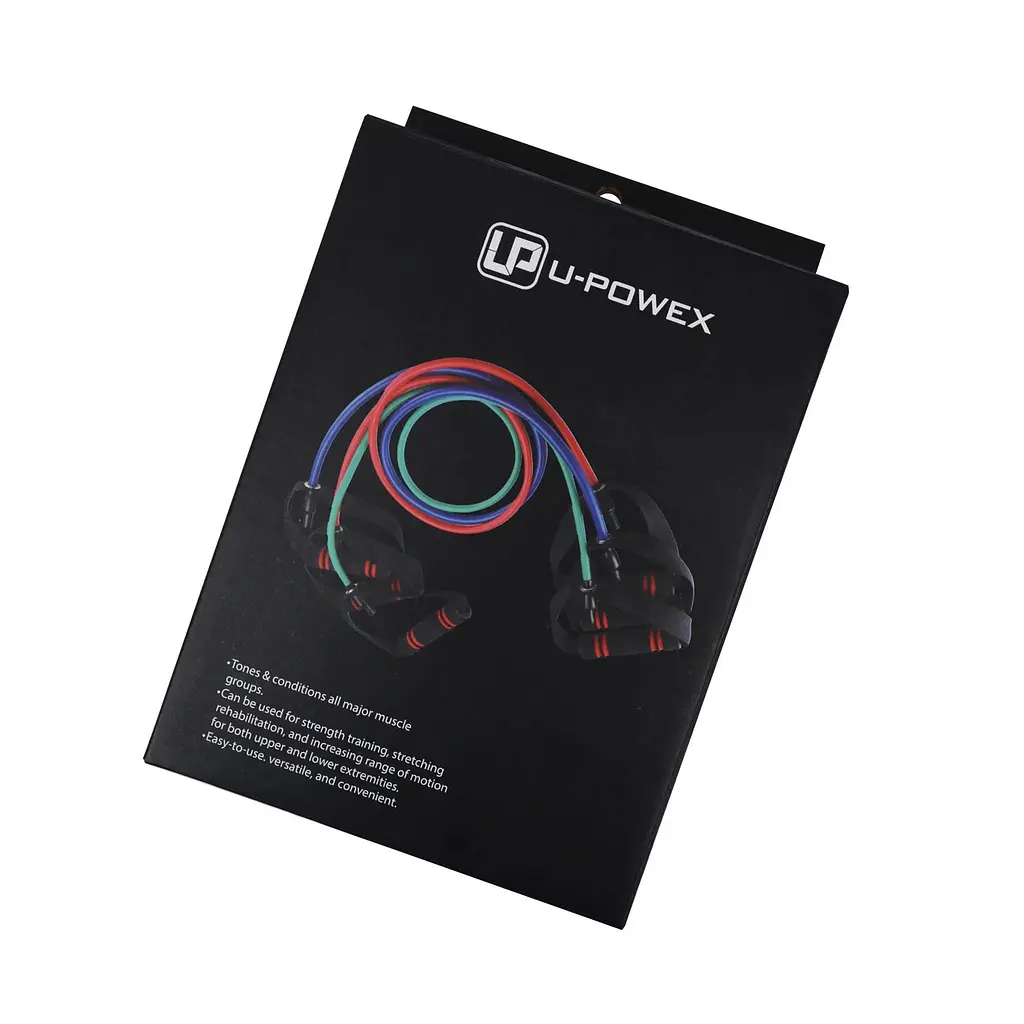 Трубчастий еспандер для фітнесу з ручками Latex resistance tube 20LB U-powex 9 кг fit0012633 - фото 10