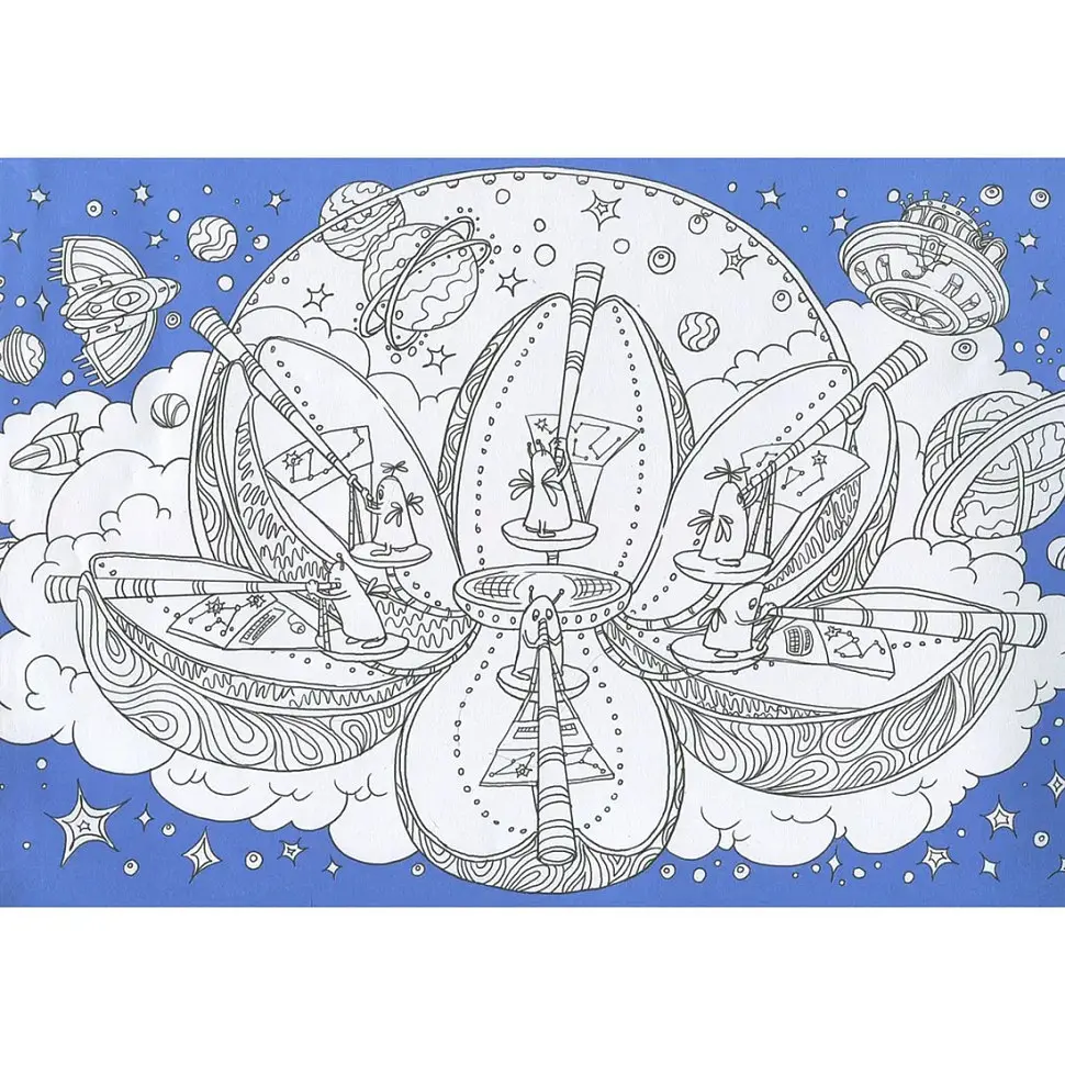 Детская раскраска "Дли-и-и-и-тельное путешествие: На небе" 784002, длина 4,5 метра - фото 3