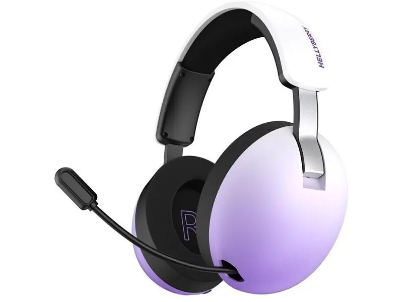 Навушники з мікрофоном Hator Hellyberry HH30 PRO Wireless White/Violet (8721325992505)