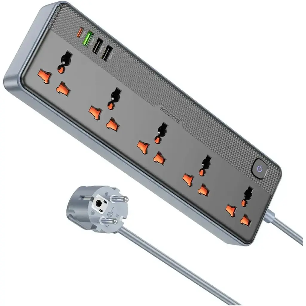 Мережевий фільтр Borofone BAC5A Lord Black (6941991111501) [133990] - фото 3