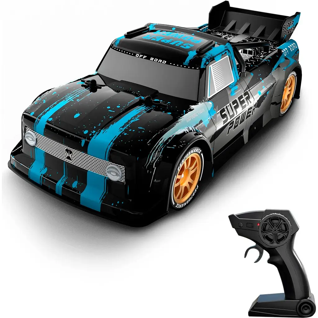 Машинка на радиоуправлении JJRC Q123 Off-Road Truck Drifting Car Black/Blue [102356] - фото 2