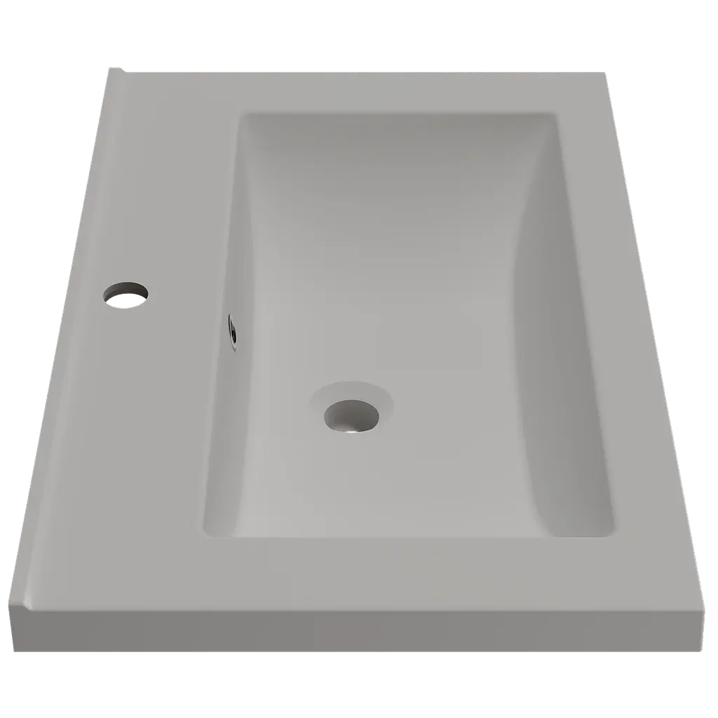 Раковина матова врізна Amidicon Cosmo 70 700x450 з литого каменю Cosmopolite_70_MAT, Білий матовий - фото 3