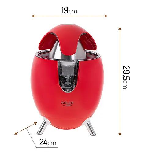 Соковитискач для цитрусових Adler AD 4013 red - фото 8