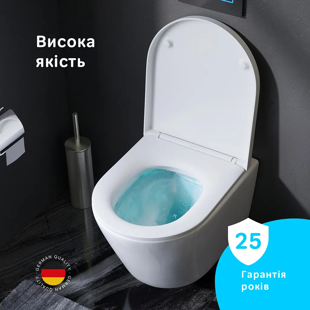Унітаз підвісний AM.PM Sense FlashClean із сидінням з мікроліфтом C741701SC - фото 3