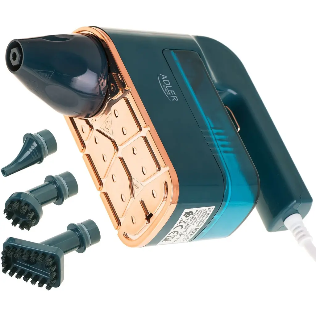 Пароочиститель Adler AD 7050 ручной / 1200 Вт / 120 мл / IPX4 / зеленый - фото 2
