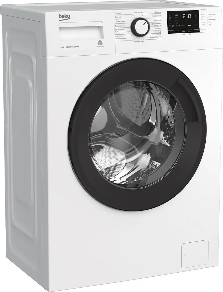 Пральна машина Beko з фронтальним завантаженням WUE6512XAW, білий+чорний. (WUE6512XAW) - фото 2