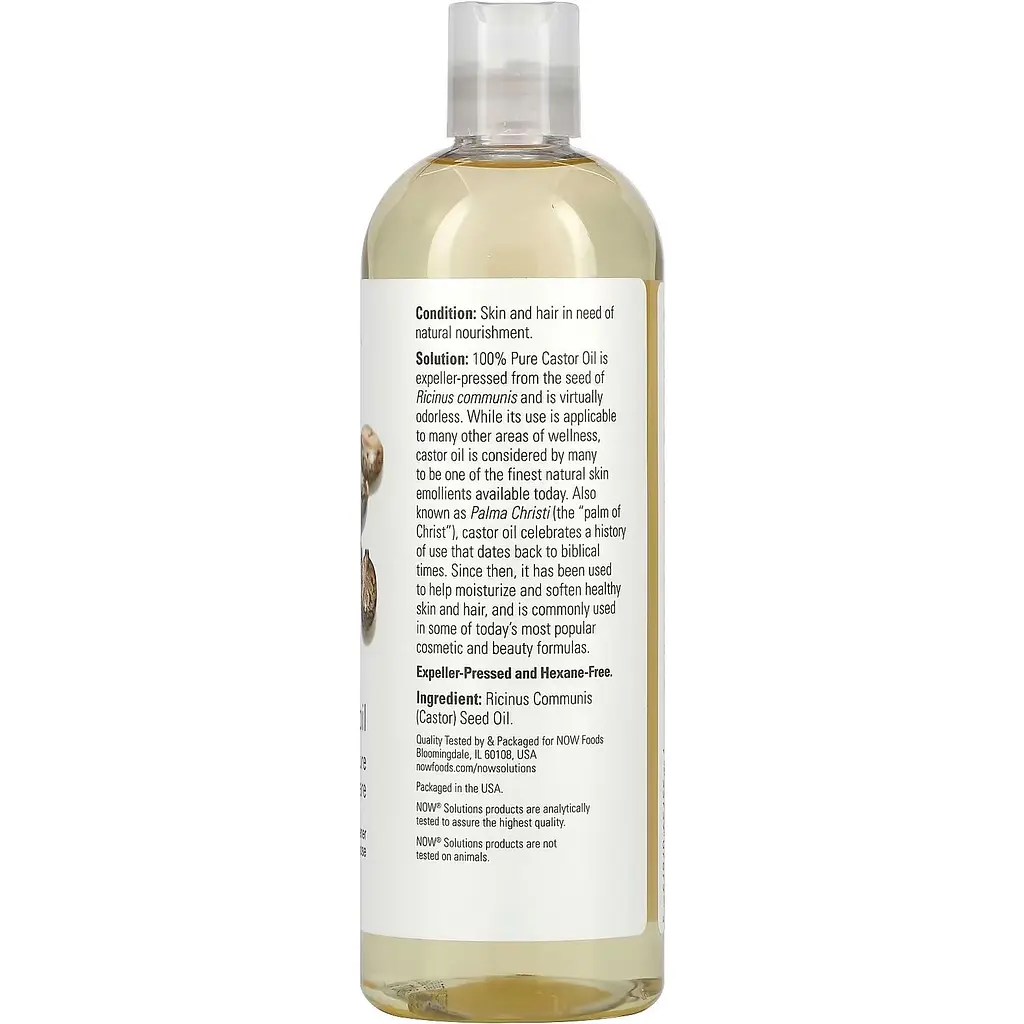 Касторова олія Now Solution Oils Castor Oil 473 мл - фото 2