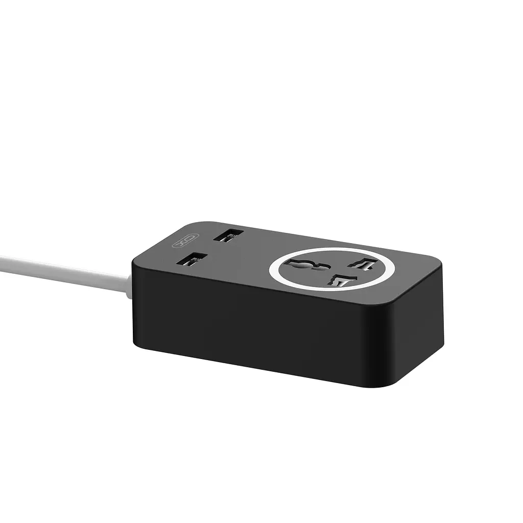 Мережевий фільтр XO WL03 2USB / 1 Outlet / 10A [Black] [68807] - фото 3