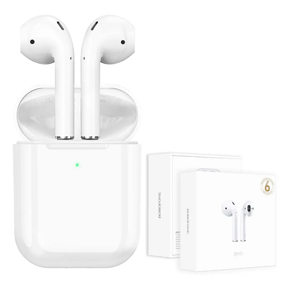Наушники беспроводные Borofone BW31 True TWS White - фото 3