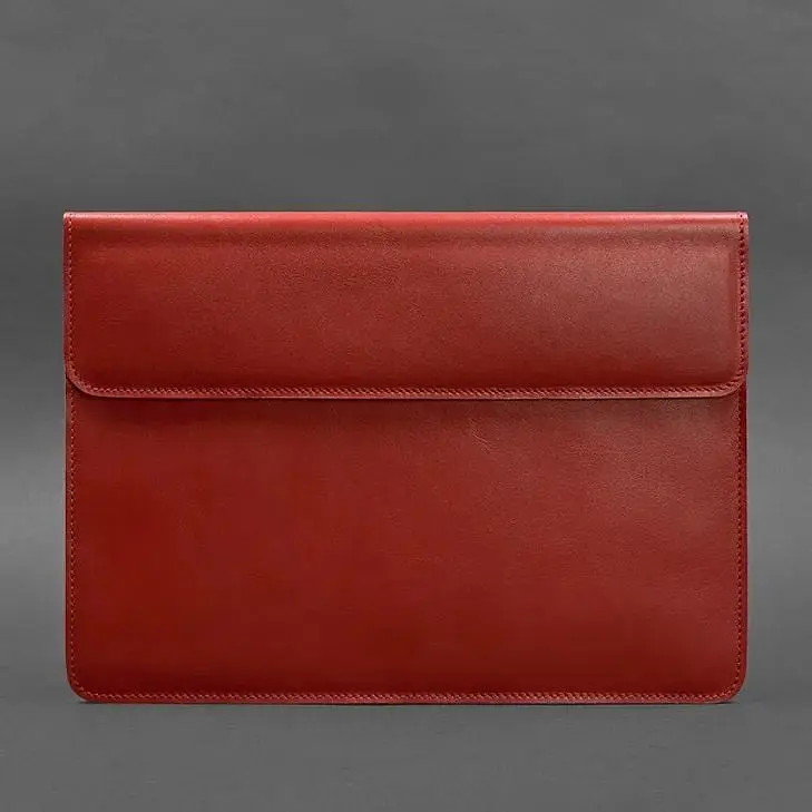 Шкіряний чохол-конверт BlankNote на магнітах для MacBook 14 Червоний - фото 4