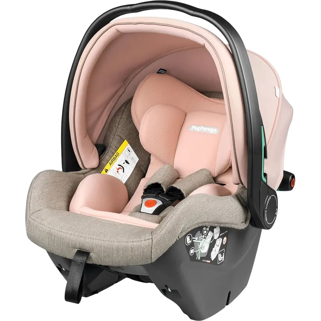 Коляска Peg-Perego Veloce Belvedere Mon Amour SLK 3 в 1 з підставкою до люльки рожеве золото - фото 11